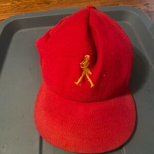 Johnnie Walker Scotch Whisky Red Corduroy Embroidered Cap